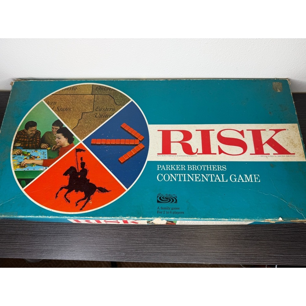 VINTAGE Risk COMPLETE Parker Brothers 1968 Classic Board Game Plastic Pieces War